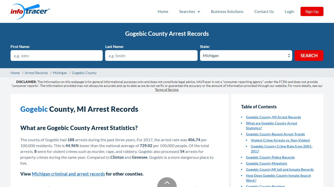 Gogebic County, MI Arrests, Mugshots & Jail Records - InfoTracer